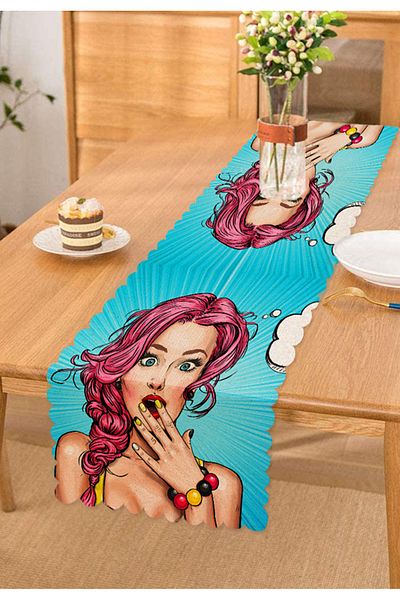 Realhomes Pop Art Pattern Digital Printed Decorative Runner
