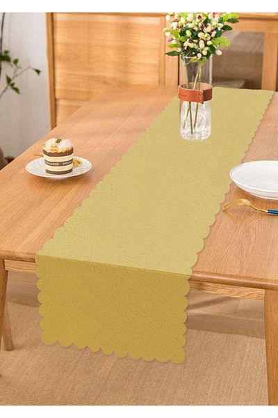 Realhomes Διακοσμητικός δρομέας ειδικής σχεδίασης ψηφιακής εκτύπωσης μουσταρδί χρώματος