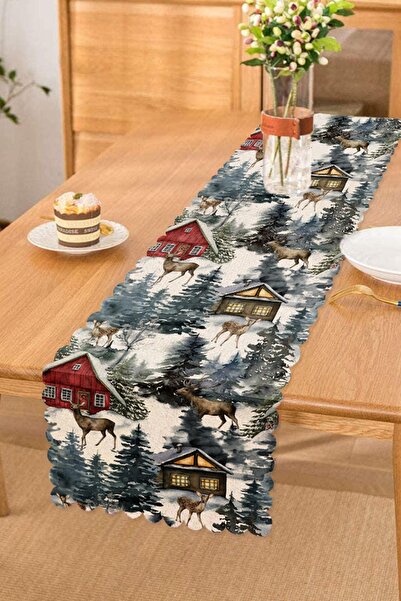 Realhomes Vineyard House Designed Winter Themed Digital Printed Decorative Ru...