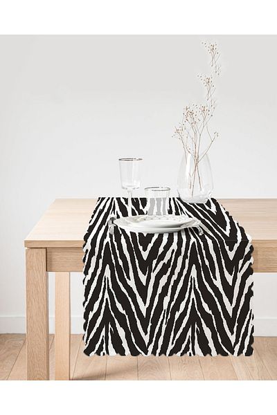 Realhomes Zebra Patterned Special Design Digital Printed Modern Runner