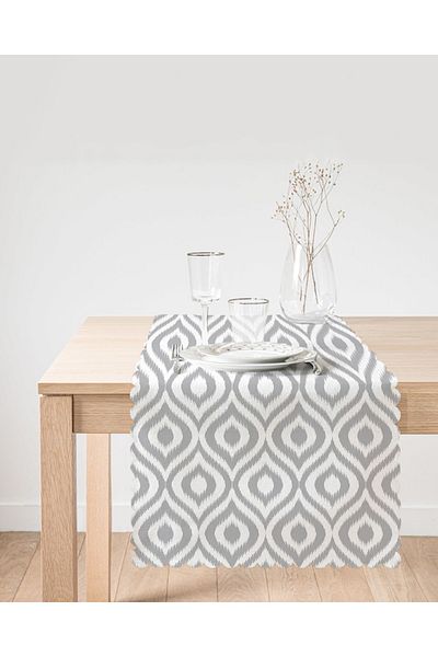 Realhomes Design special Gri Ikat Model Digital Printed Runner
