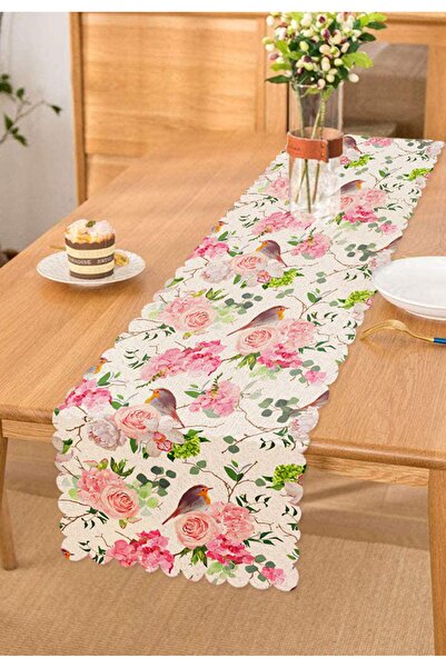 Realhomes Alergăr imprimat digital cu motiv de păsări colorate