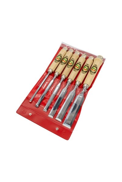 Kirschen Two Cherries Ahşap Saplı Düz Iskarpela Seti 6 Parça Poşetli