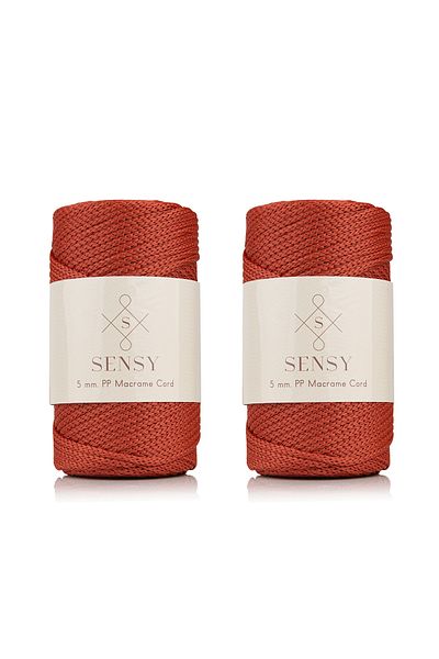SENSY Premium Polyester Macrame Rope 5 Mm Pp Cord Set of 2 Tile, Jumbo Rope, Macrame, Plate, Bag Rope