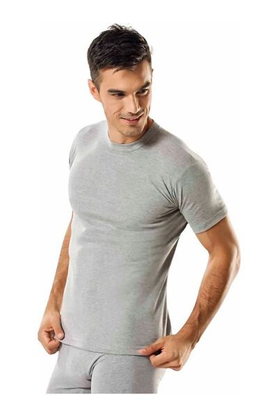 ön yıldız 3 قطع قميص داخلي رمادي برقبة دائرية