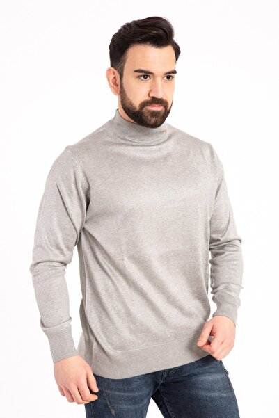 NACAR STORE Men's Fine Wool Half Turtle Knitwear Sweater