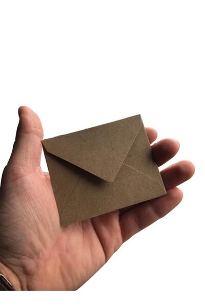 Tek Çatı 100 Adet Minik Kraft Zarf (7x9 Cm) - Saman Kağıdı