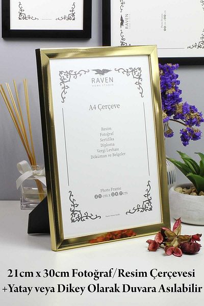 Raven 21cm X 30cm Adjustable Stand Frame for Photos, Documents, Posters, and Certificates