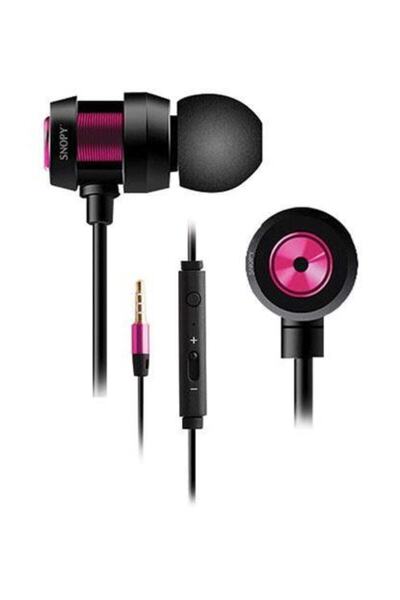 Snopy Sn-j01 Mobil Telefon Uyumlu Kulak Içi Siyah/mor Mikrofonlu Kulaklık