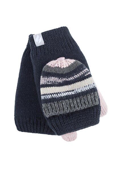 Heat Holders İngiliz Parmaksız Kapaklı Koyu Mavi Termal Kadın Eldiveni Bronte...