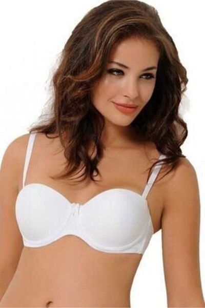 NBB Women's Ecru Strapless Micro Padded Bra