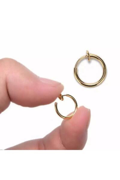 Jaida Moda 316l Burun Kulak Dudak Tüm Bölgelere Uyumlu 4 Adet Çelik Deliksiz Fake Piercing