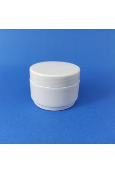 demethome Cutie albă 25 ml mini goală pentru pomade-crem-cosmetice 100 buc
