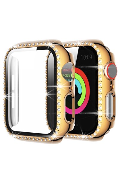 LIMD APPLE WATCH UYUMLU 45 MM TAŞLI KORUMA ÇERÇEVESİ
