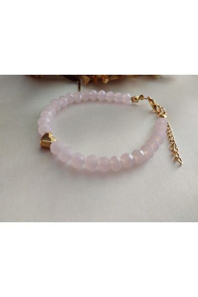 Nuvole Bianche Accessory Heart Powder Crystal Bead Bracelet