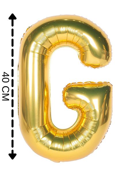 ELGALA Foil Balloon Letter G Helium Balloon 40 Cm Gold Color