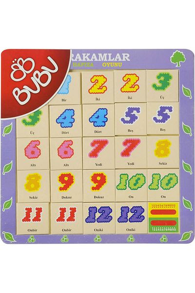 Bubu Bu-Bu Wooden Puzzle Animals Memory Game 30X30Cm.