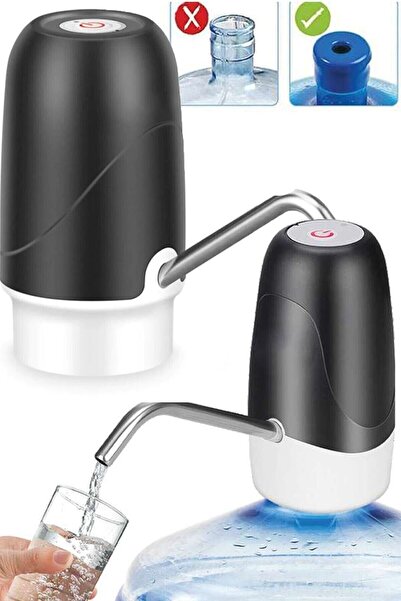 Markafox Star Otomatik Şarjlı Damacana Su Pompası Yeni Nesil Siyah Renkli Pratik Su Çekme Aparatı 1410