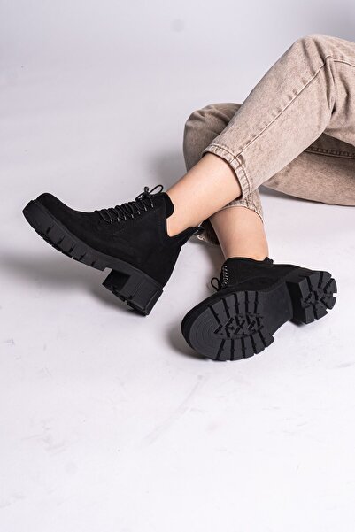 Riccon Černé semišové dámské boty0012202