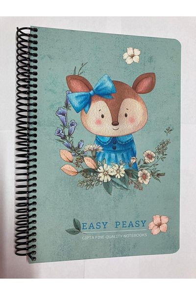 Gıpta Easy Peasy Notes Spiral Hard Cover 17x24 120 Sheets Checkered