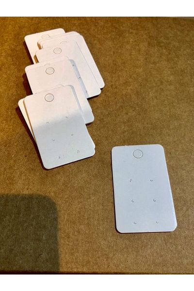 Protec Matbaa White Jewelry Earring Card 100 Pieces