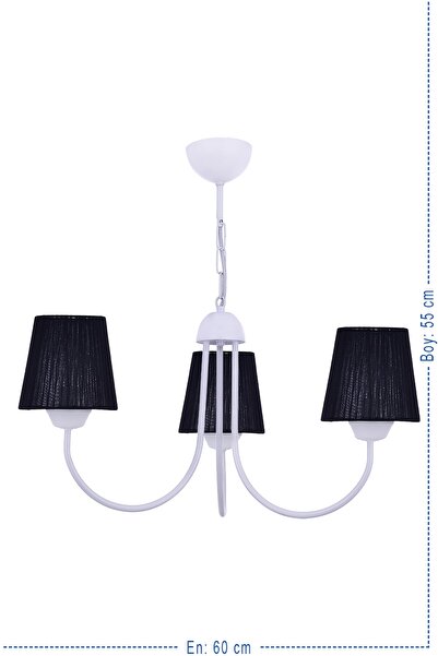 polataydinlatma Oregon 3 Lü Beyaz Avize (syh Şapkalı)