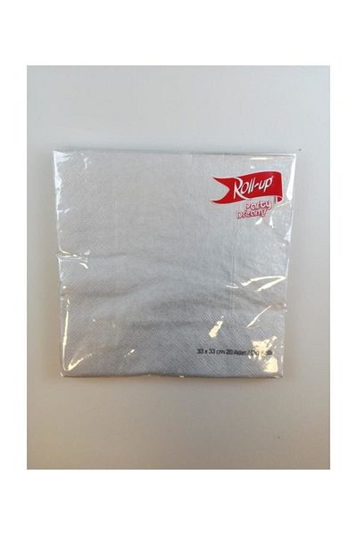 Roll-Up 33*33cm Napkin 20pcs - Plain Gray