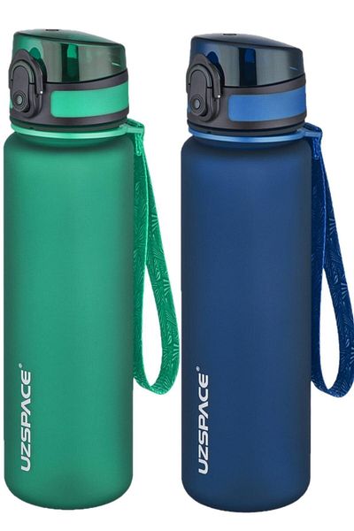 Uzspace 500ml Tritan Water Bottle - Set of 2