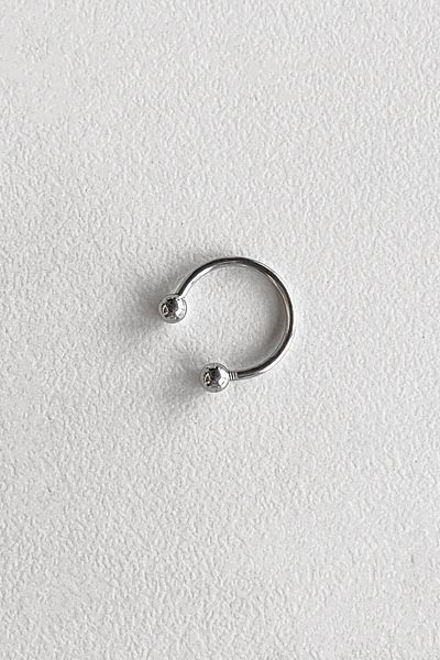 TAKIŞTIR Silver Color Surgical Steel Large Size Septum Piercing