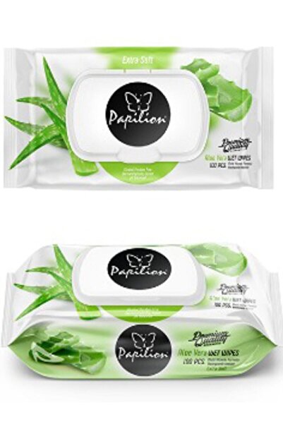 Papilion Wet Towel 100Pcs Aloe Vera Single Pack