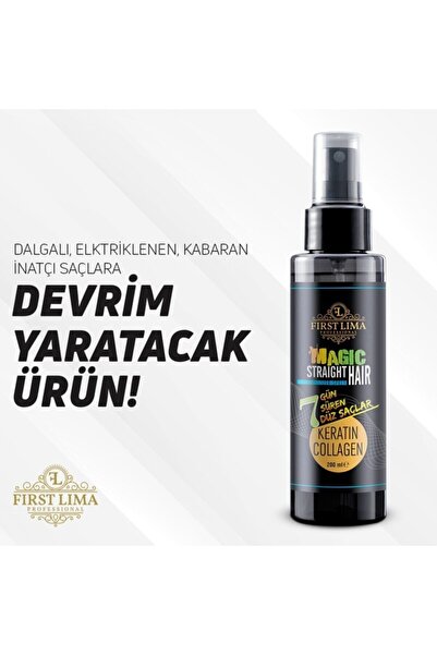 First Lima Professional Magıc Straıght Haır Keratin Sprey 7 Gün Süren Düz Saçlar 200 ml