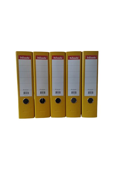 Esselte 9940 Plastic Large Folder Yellow 5 Pack
