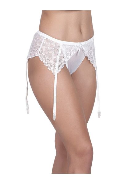 Cottonhill Γυναικεία Κρέμα Δαντέλα Μονοκόμματη Ζώνη Garter