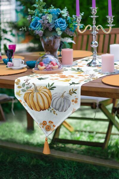 Realhomes Alergăr triunghi de chenille cu design special imprimat digital, cu...