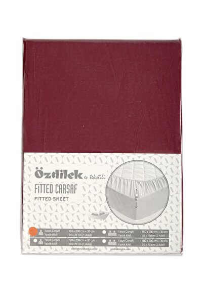 Özdilek Tek Kişilik Fitted Lastikli Çarşaf 100x200 Bordo