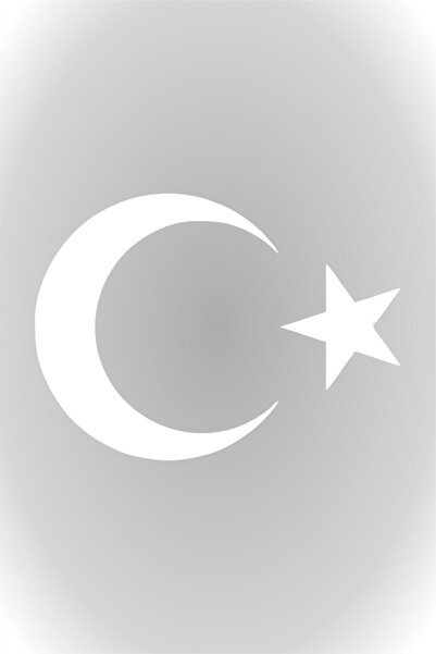 Dijitonline ملصق علم تركي على شكل نجمة القمر 30 سم - ملصق تلقائي
