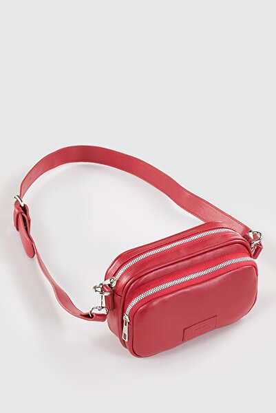 Housebags Women's Red Multi-Pocket Adjustable Crossbody Bag 211