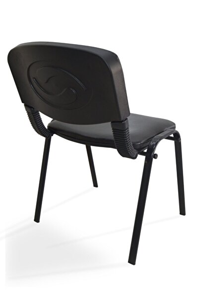 Arj I Office Furniture & Desing Siyah Ofis Büro Bekleme Misafir Form Koltuğu Sandalyesi 4lü 008