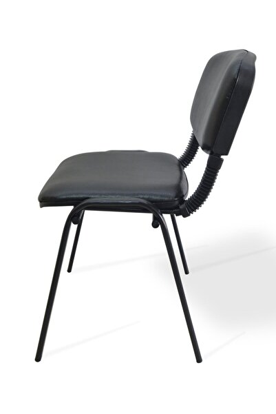 Arj I Office Furniture & Desing Siyah Ofis Büro Bekleme Misafir Form Koltuğu Sandalyesi 4lü 008