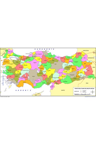 Damla Yayınevi Damla Türkiye Haritası Yapboz 32 Parça