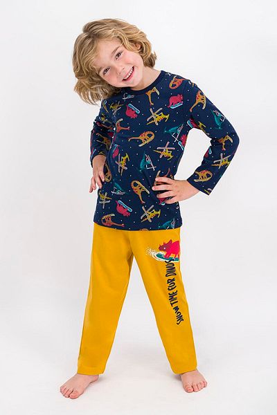 ROLY POLY Boy's Navy Blue Long Sleeve Pajama Set Rp1877-2 21k