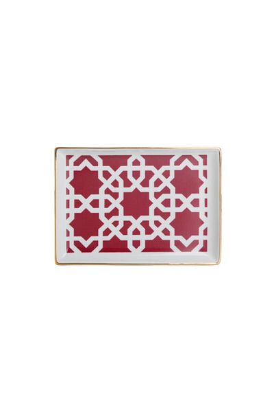 Porland Morocco Pattern 5 Fuchsia Breakfast Appetizer Plate 18X13 cm