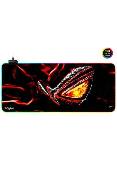 Digipod لوحة ماوس ألعاب RGB لوحة ماوس ألعاب RGB مقاس 70x30 Xl لوحة ماوس ألعاب RGB قاعدة مضادة للانزلاق 4 مم