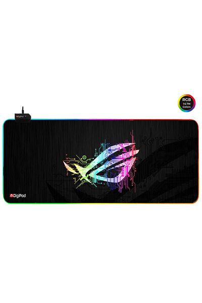 Digipod لوحة ماوس ألعاب RGB لوحة ماوس ألعاب RGB مقاس 70x30 Xl لوحة ماوس ألعاب RGB قاعدة مضادة للانزلاق 4 مم