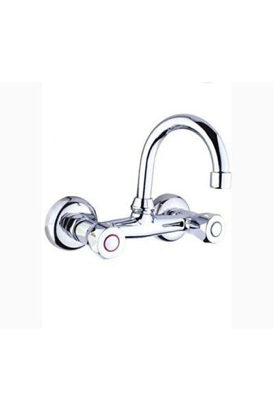 Krw armatür Krw Classic Wall Flip Hot Cold Kitchen Sink with Entryway