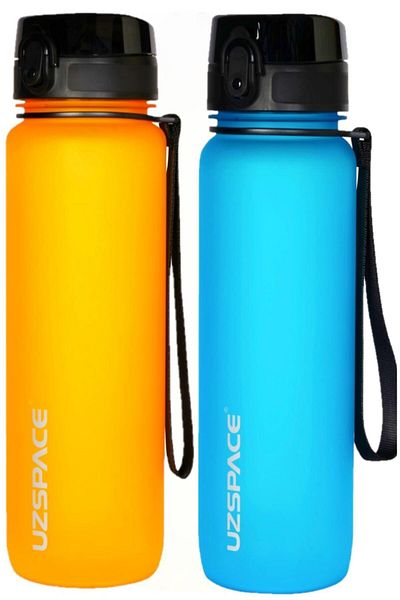 Uzspace 1000ml Tritan Water Bottle - Set of 2 1 Liter