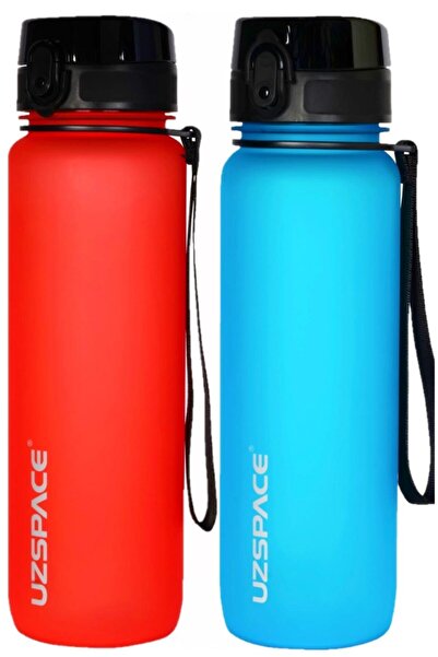 Uzspace Fifty Fifty Set of 2 1000ml - Large Size - 1 Liter Tritan Water Bottle
