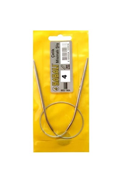 Yabalı 40 Cm Misinalı Çelik Şiş 4mm