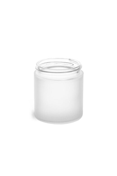 MumvemuM Buzlu Beyaz Cam Kavanoz Kapaklı 12 Adet / Mum Dolumu, Saklama Kabı, ...