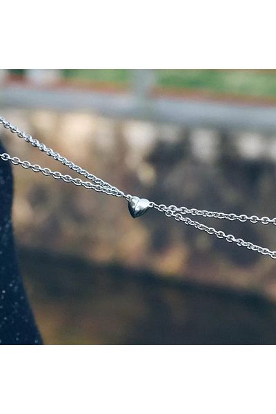 Köstebek Stainless Steel Magnetic Heart Necklace Special for Couples